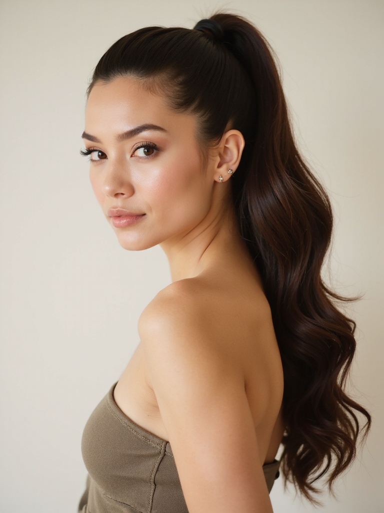 sleek high ponytail elegance