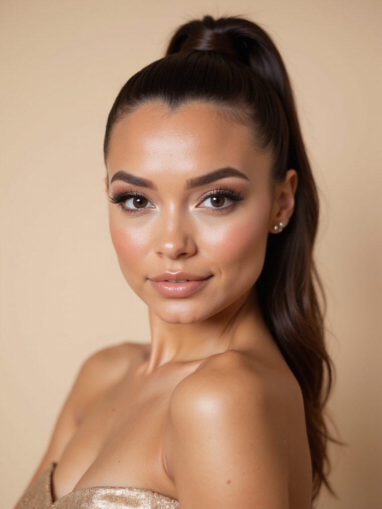 sleek high ponytail trick