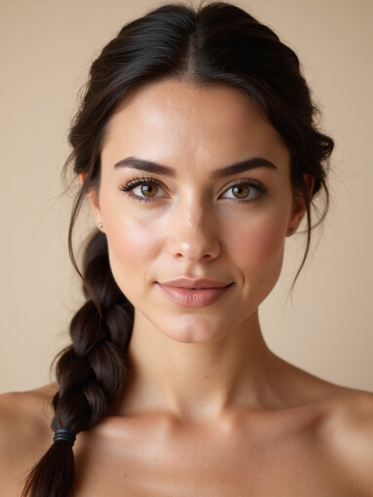 sleek low braid elegance