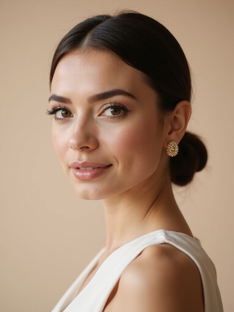 sleek low bun elegance