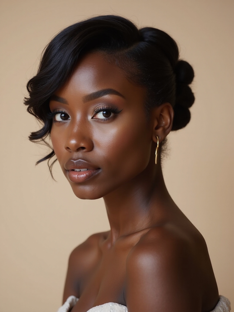 sleek low bun elegance