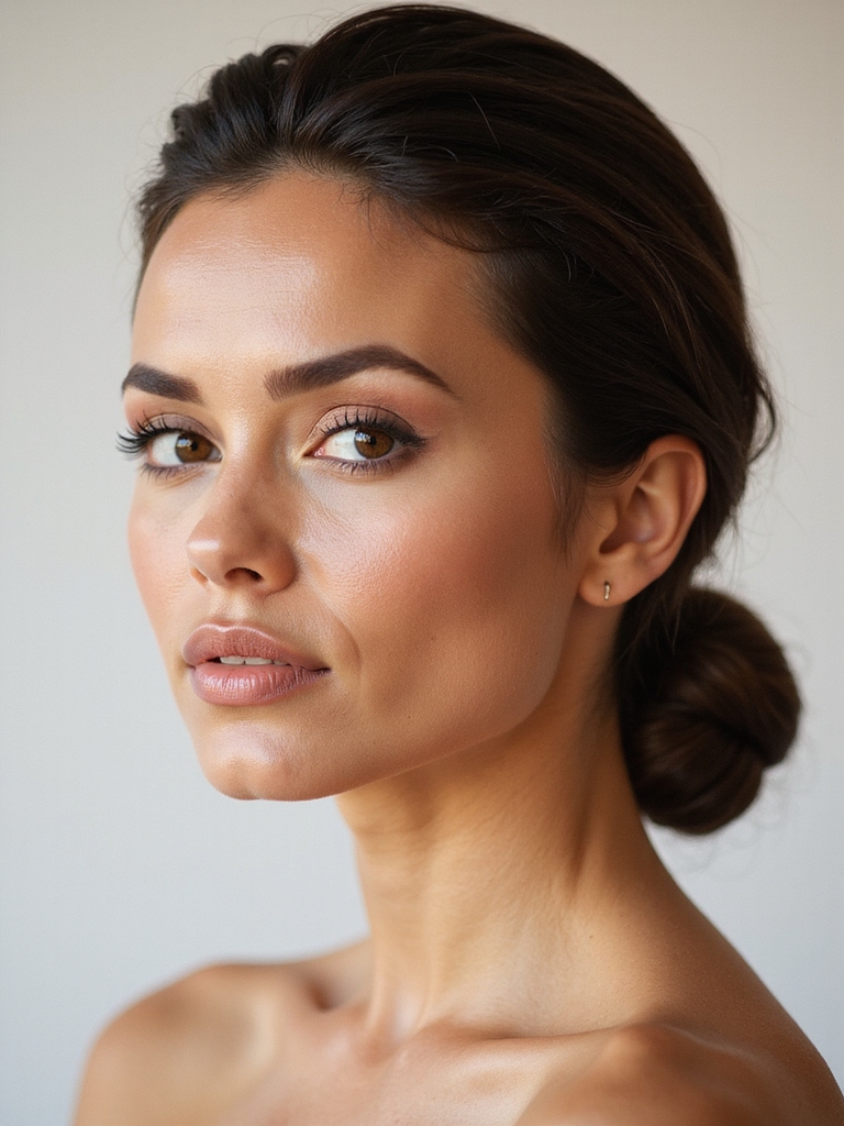 sleek low bun elegance