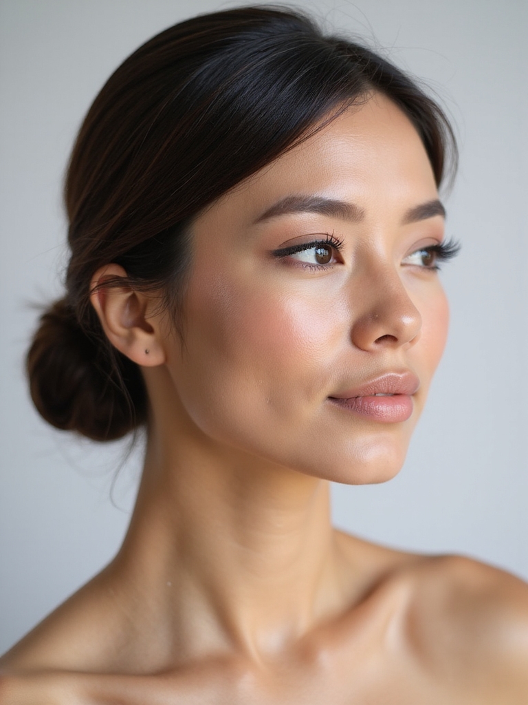 sleek low bun elegance
