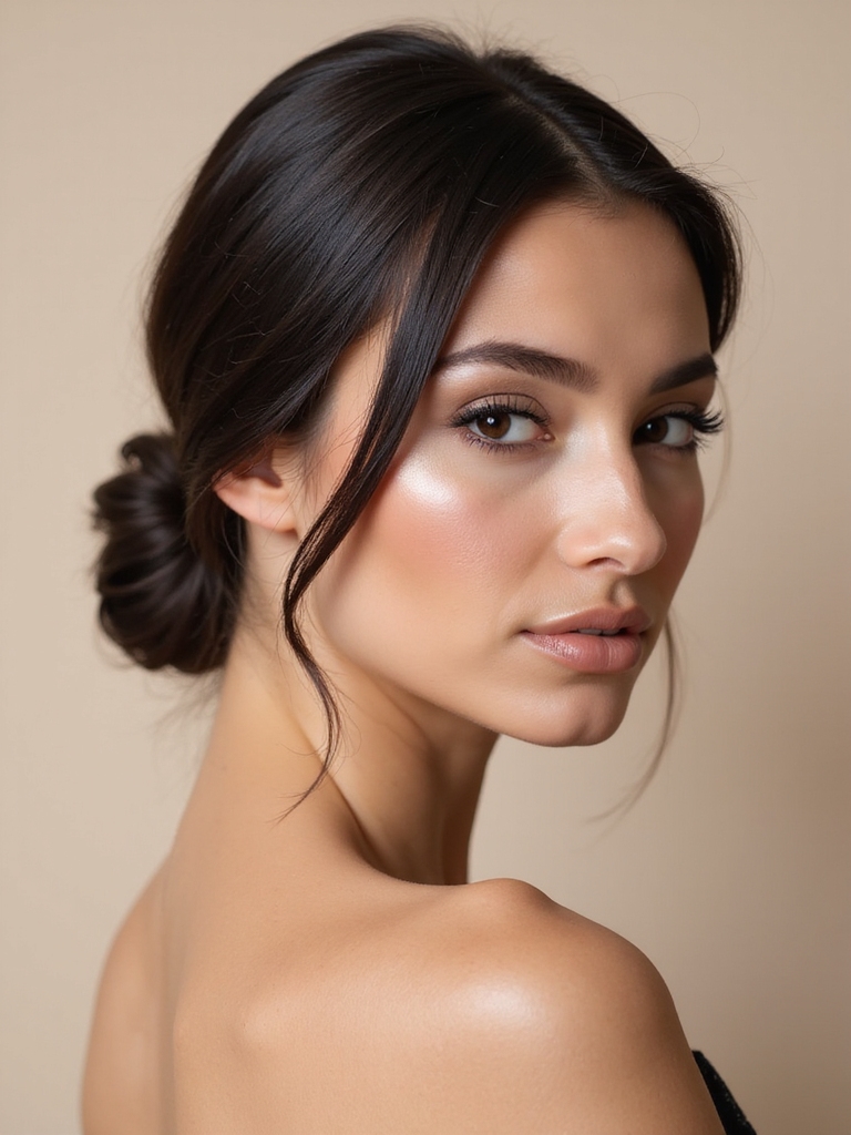 sleek low chignon elegance