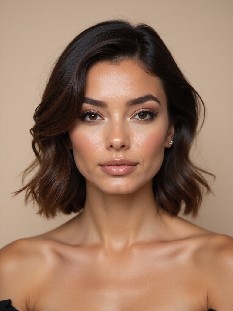 sleek low volume half up hairstyle