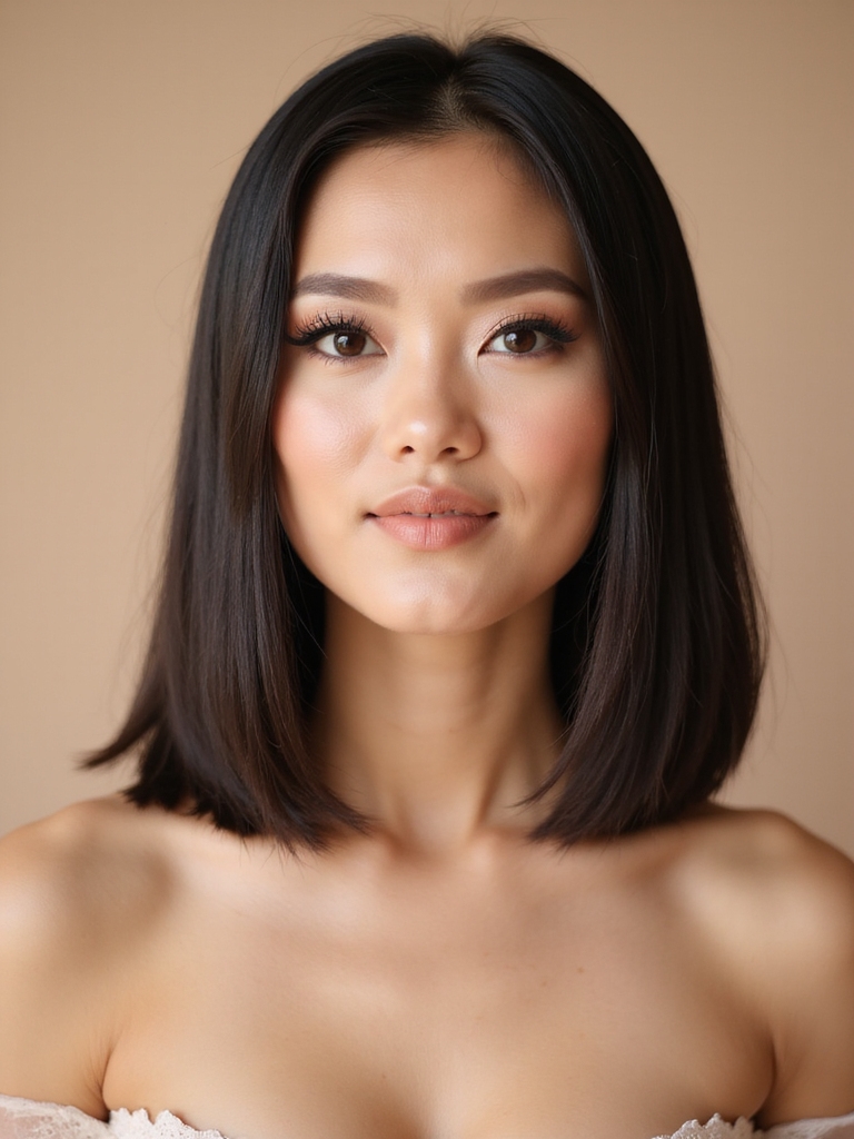 sleek polished bob hairstyle