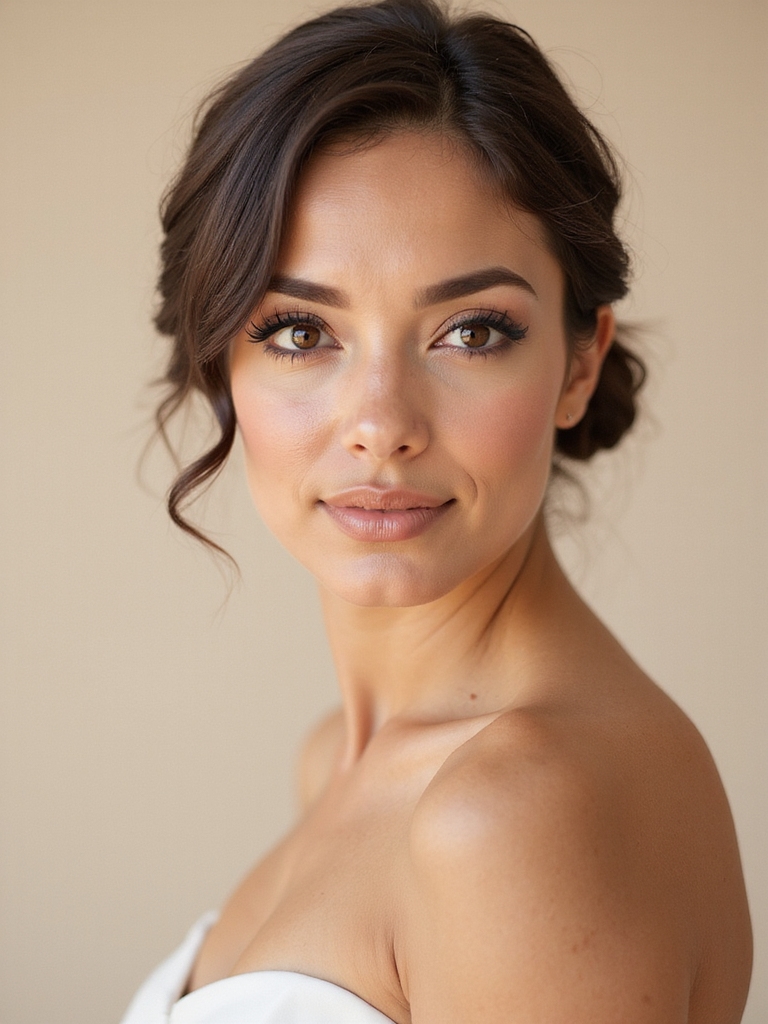 sleek polished low bun