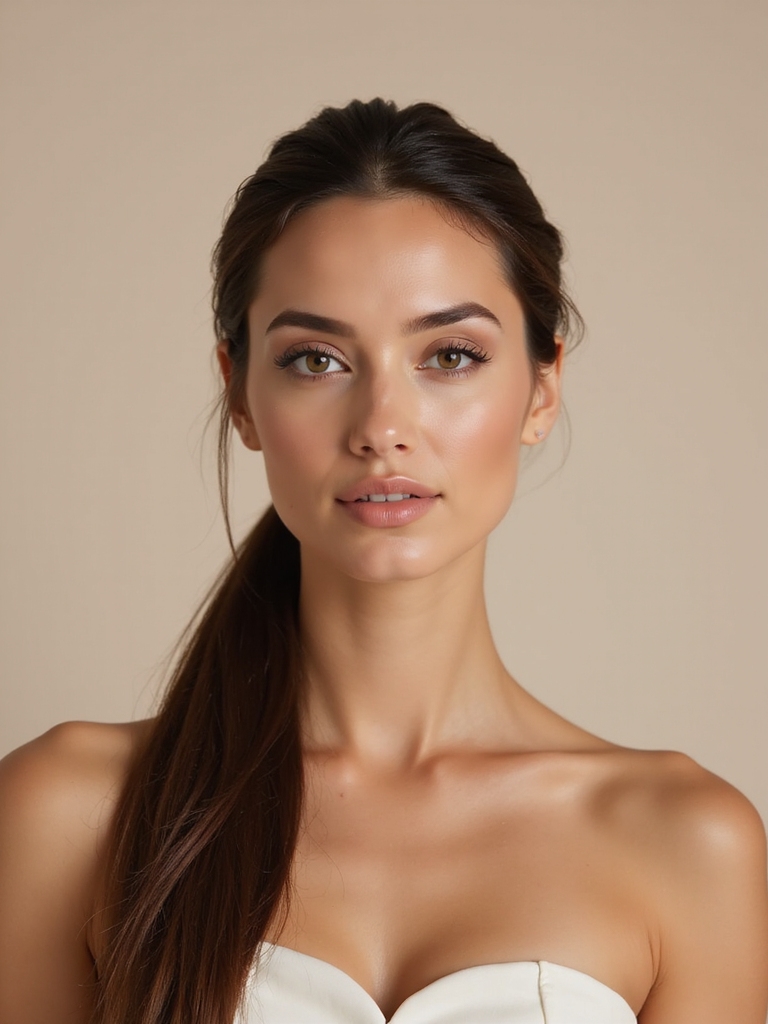 sleek polished low ponytail