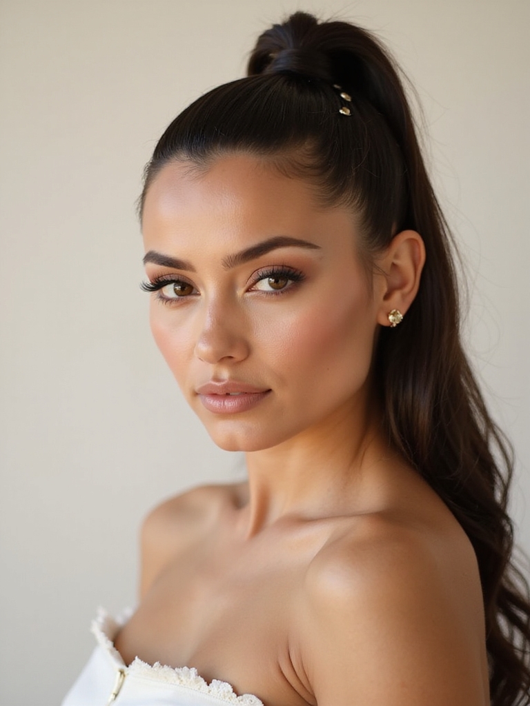 sleek polished ponytail elegance