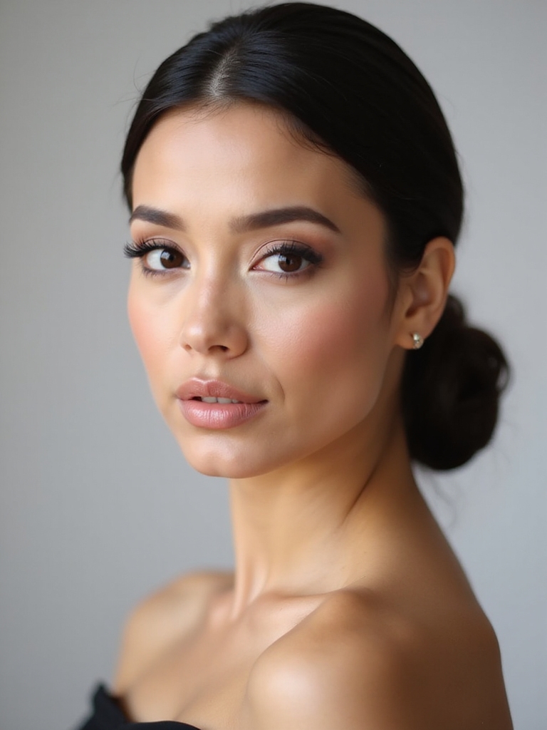 sleek secure low chignon