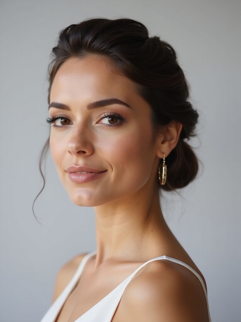 sleek updos for bridesmaids