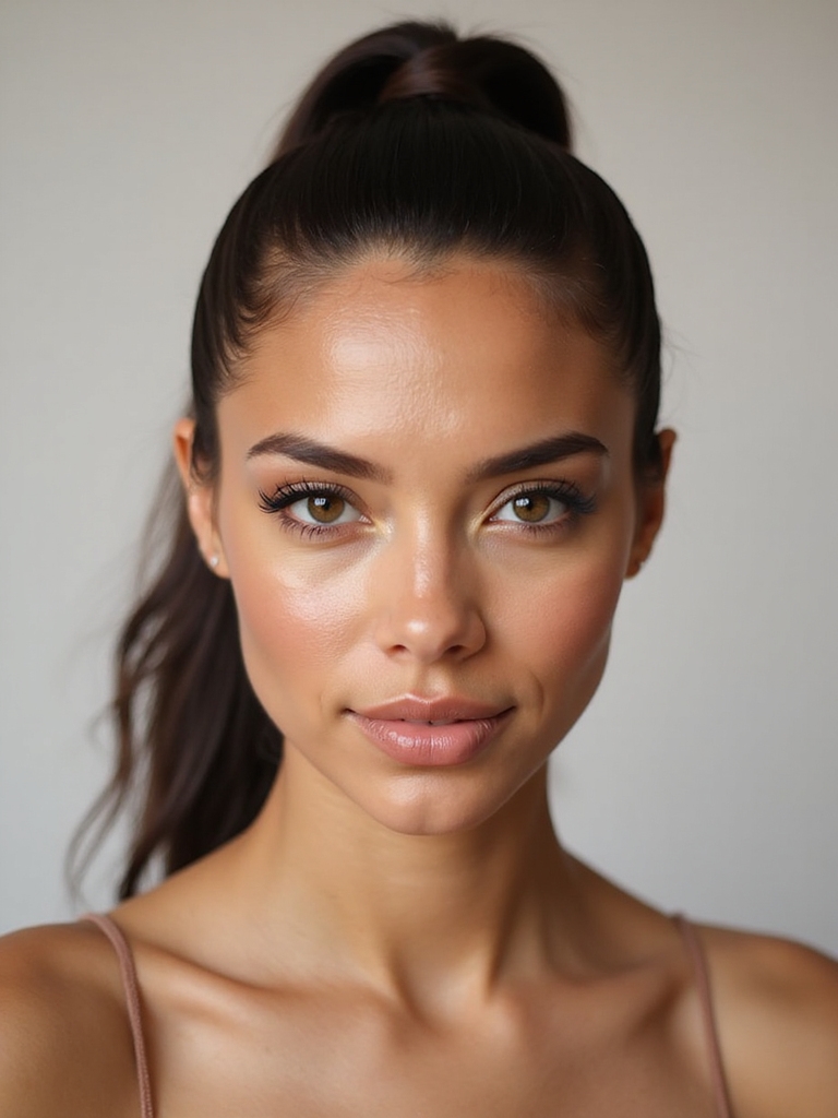 sleek wrapped ponytail elegance