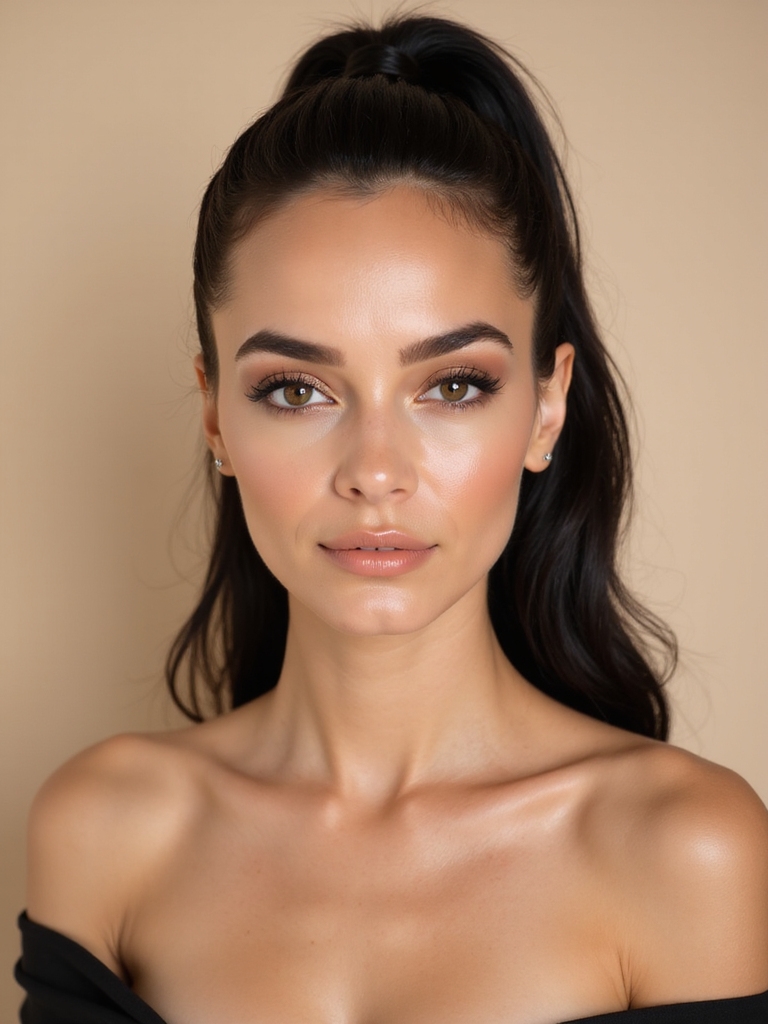 slicked back high ponytail elegance