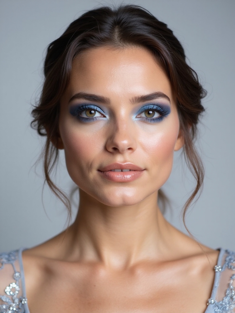 soft blue smokey eyes