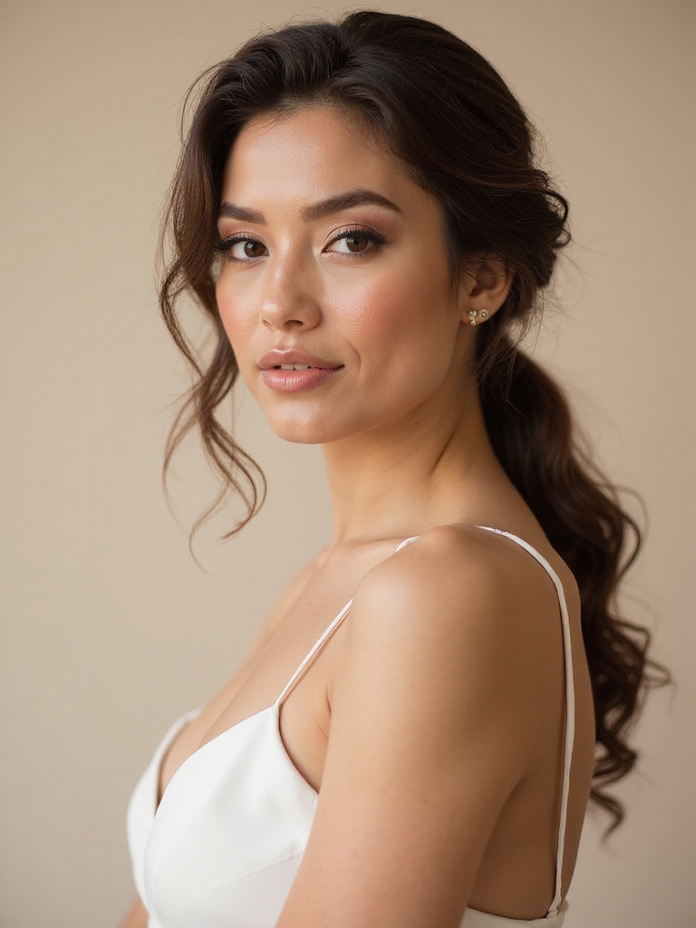 soft natural bridal beauty