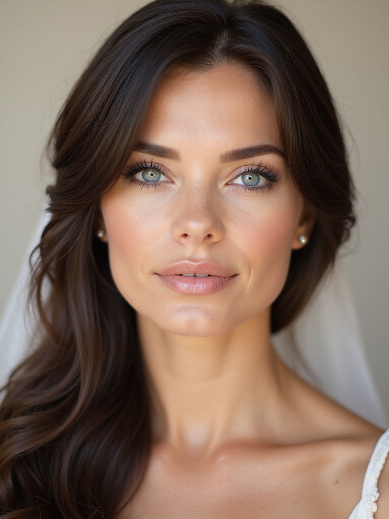 soft neutrals enhance blue eyes
