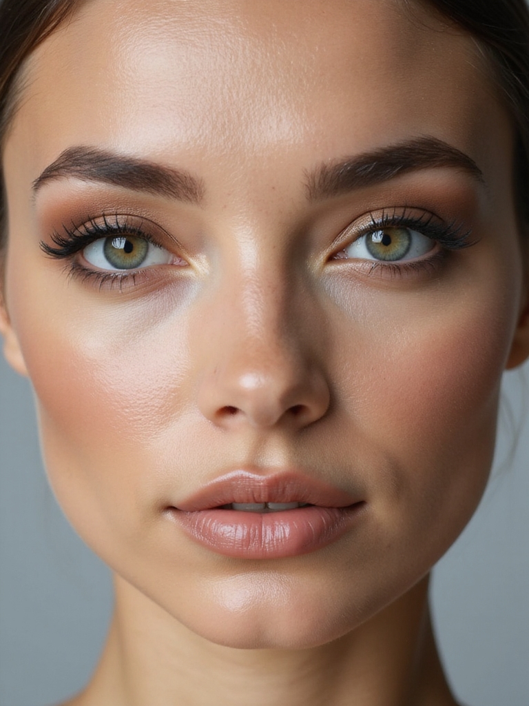 soft neutrals enhance green eyes