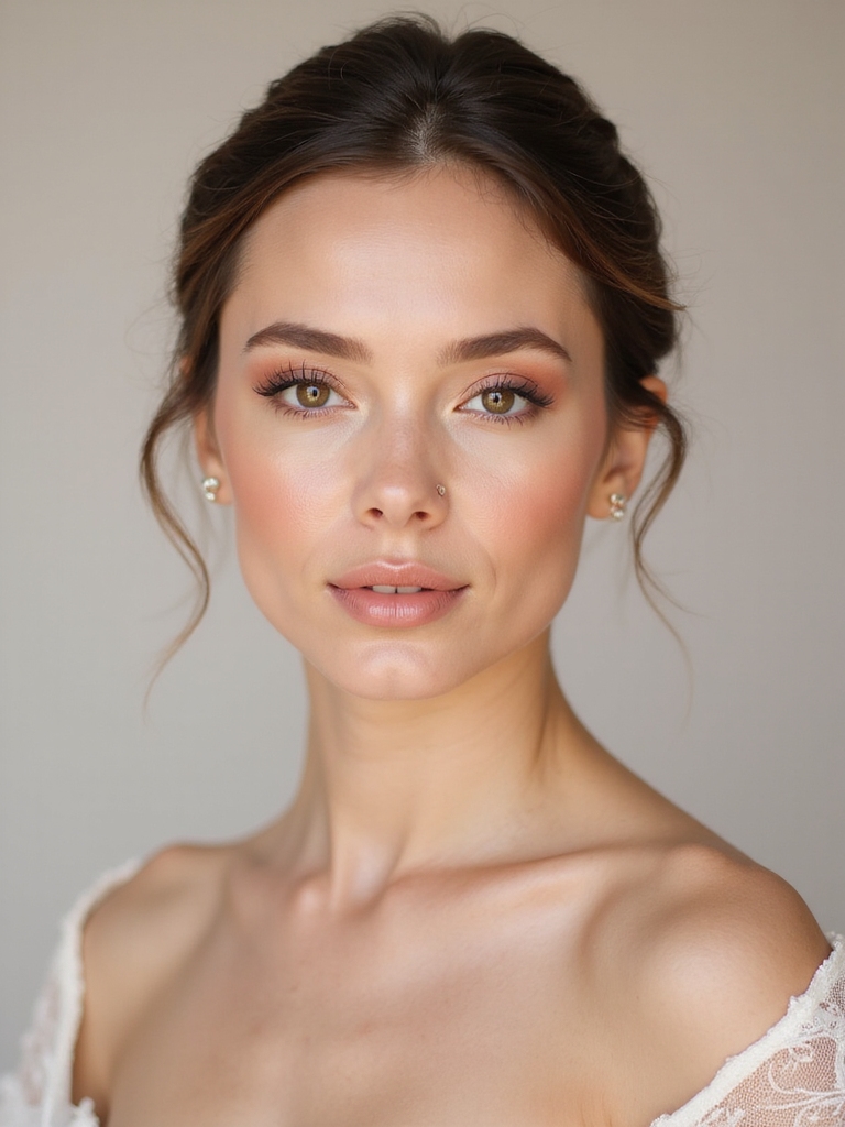 soft peach blush glow