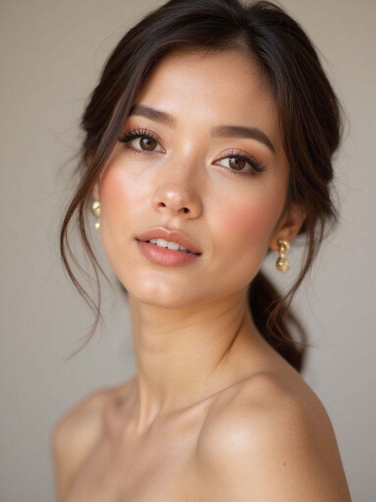 soft peach bridesmaid elegance