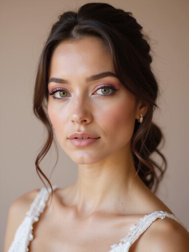 soft pink bridal eyeshadow