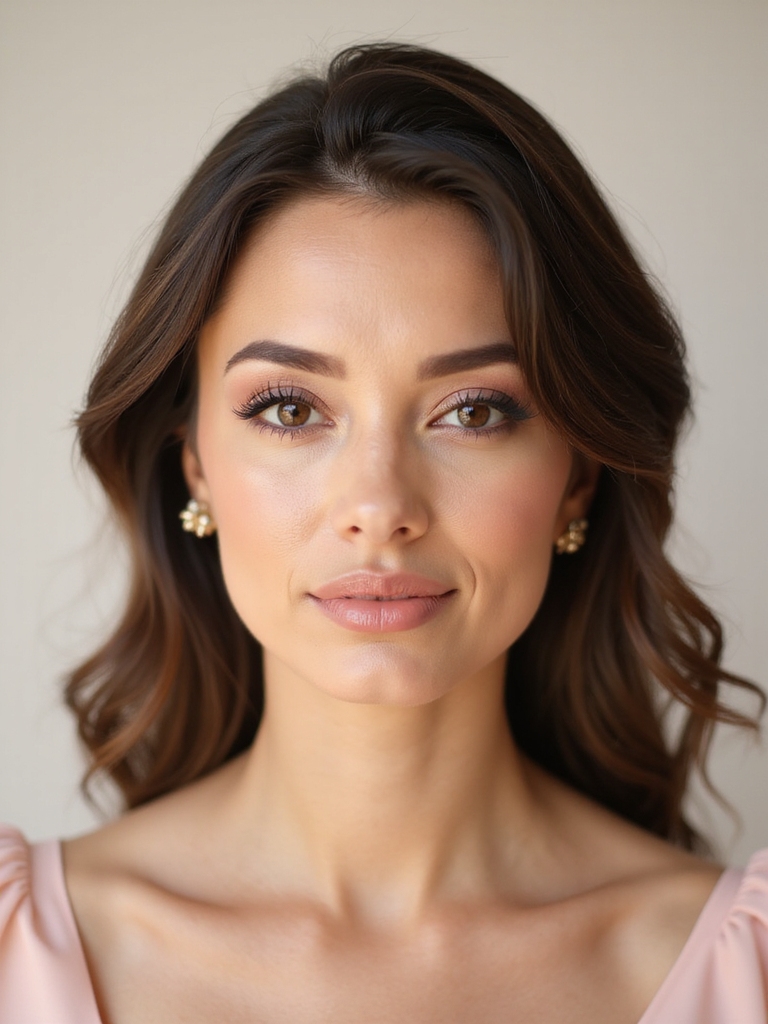 soft pink bridesmaid makeup
