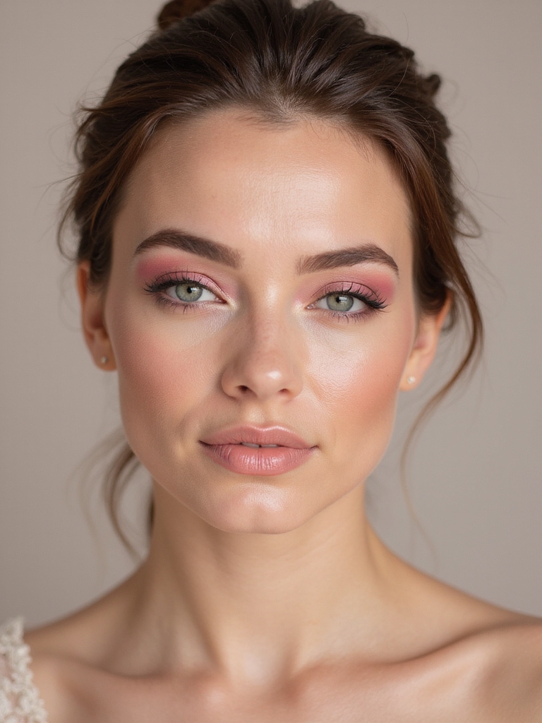 soft pink smokey eyes