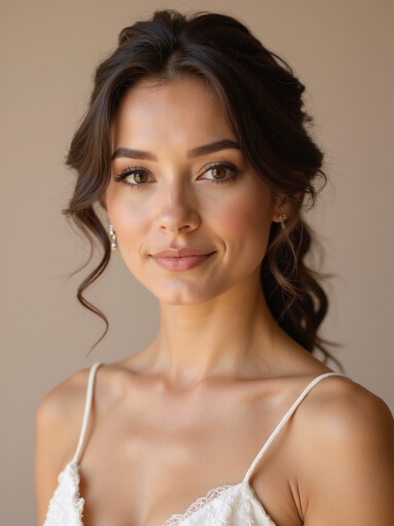 soft romantic center curls