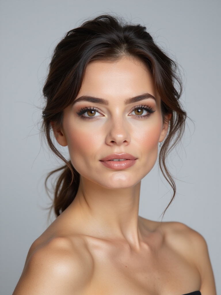 sophisticated low chignon hairstyle