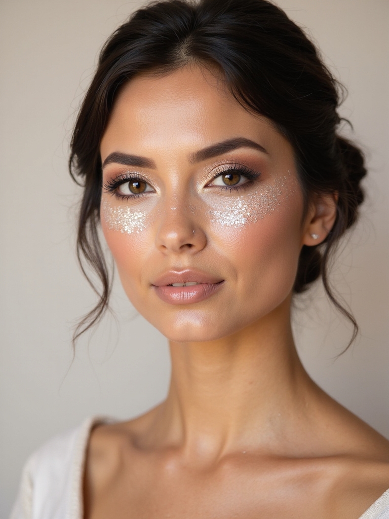 sparkling bridal eye makeup