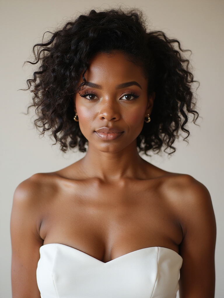 stunning black bride makeup