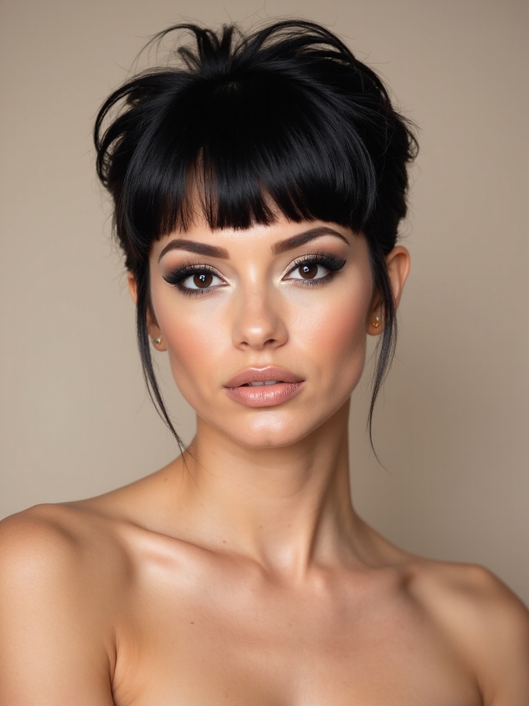 stylish wedding hairstyles with bangs