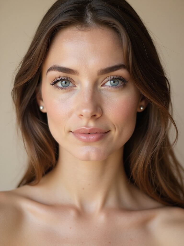 subtle eyeliner enhances blue eyes