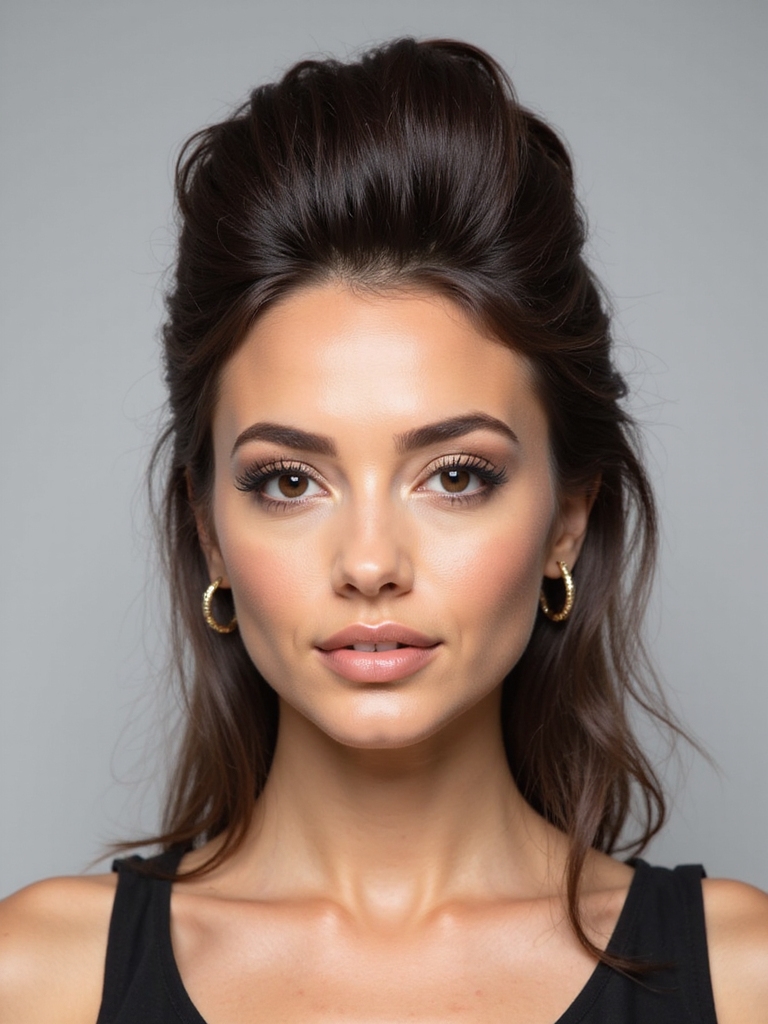teased crown for volume