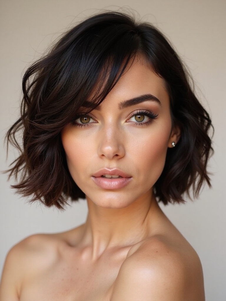 textured blunt bob styling