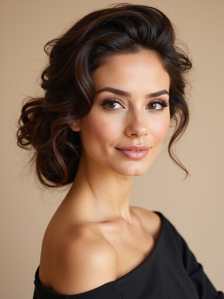 textured chignon for volume