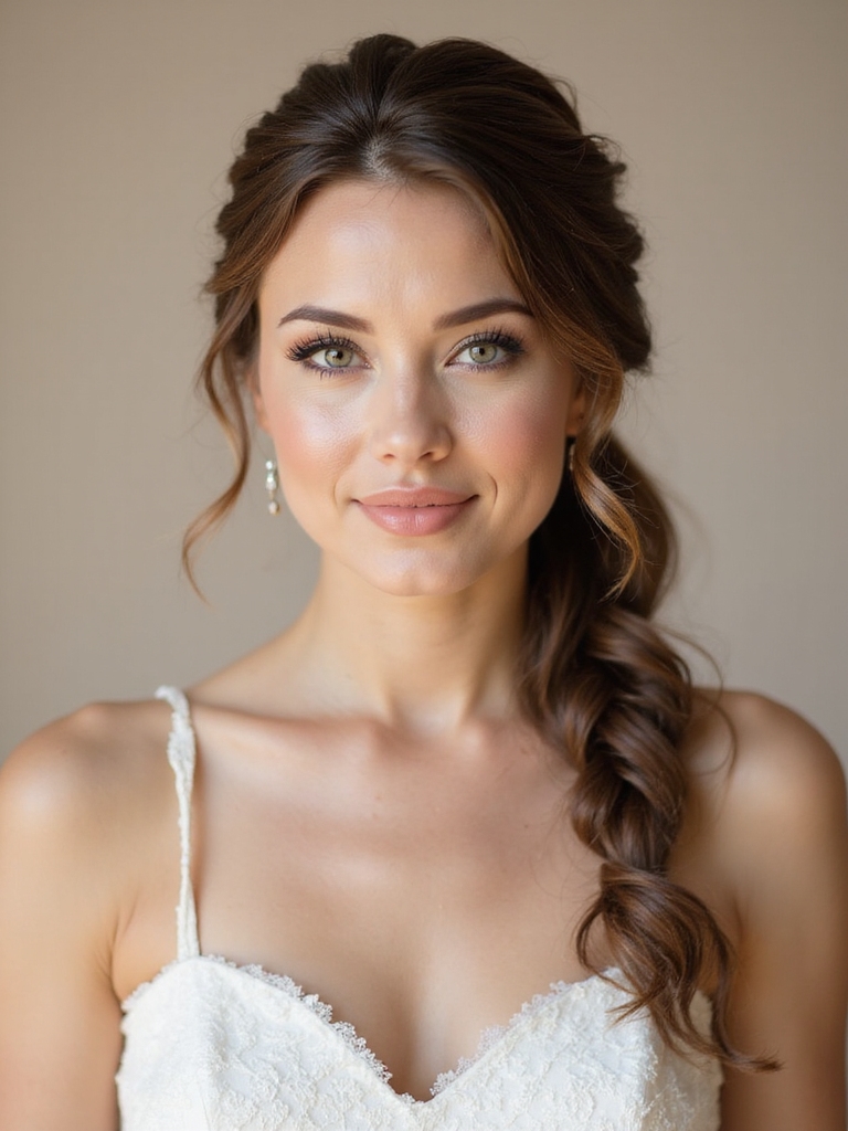 textured half up ponytail braid