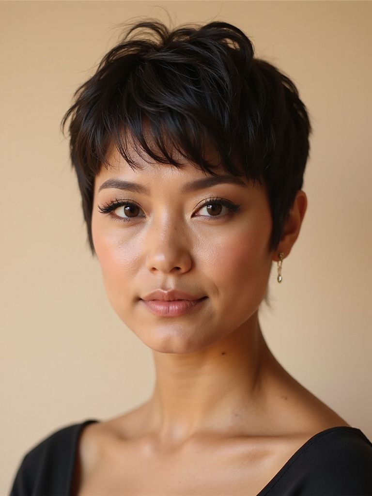 textured pixie cut elegance