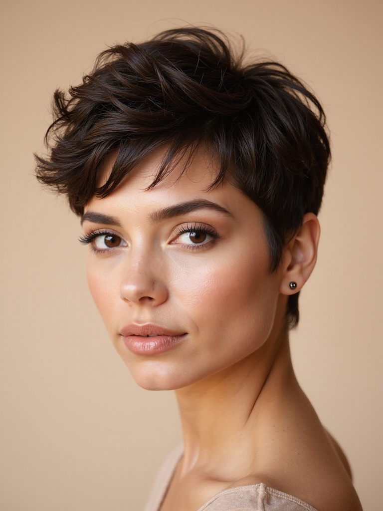 textured pixie cut styling