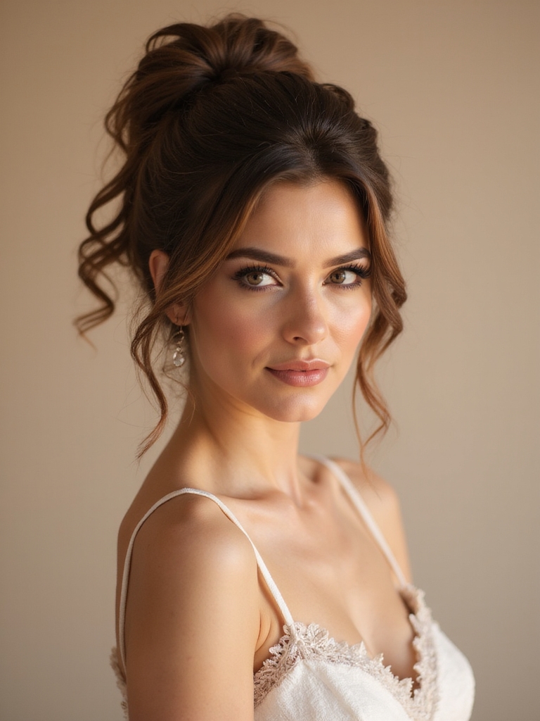 textured ponytails with tendrils