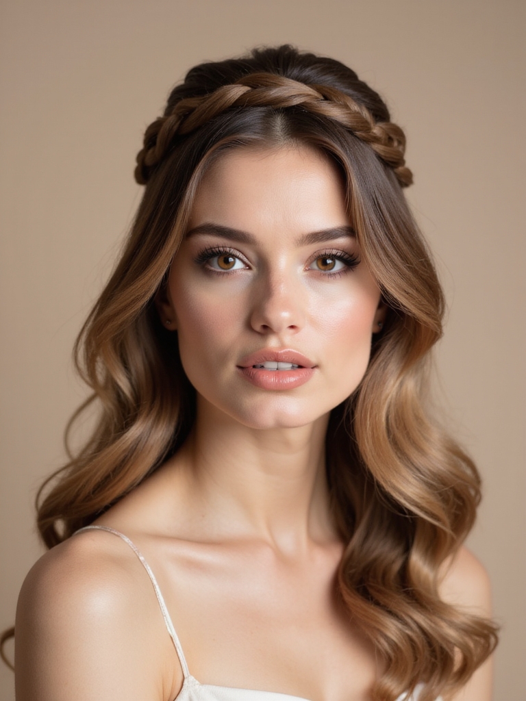 timeless crown braid elegance