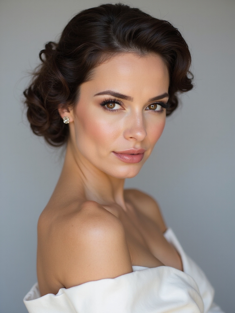 timeless hollywood bridal elegance