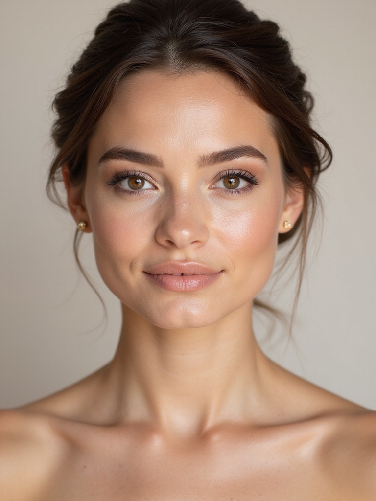 timeless neutral bridesmaid makeup