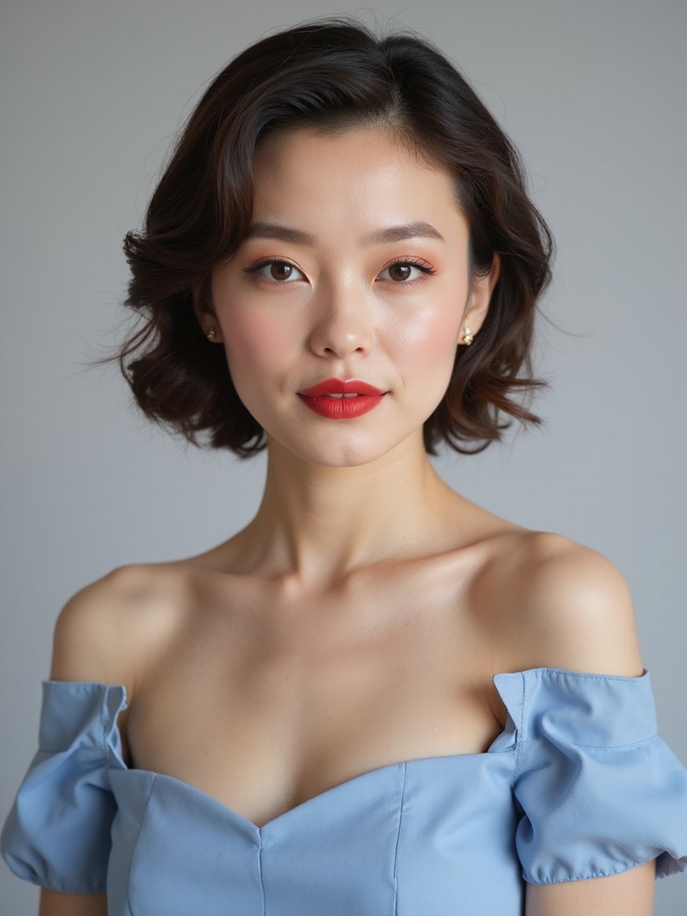 timeless red lip elegance