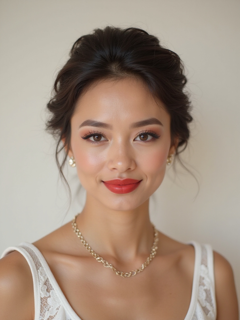 timeless red lip elegance