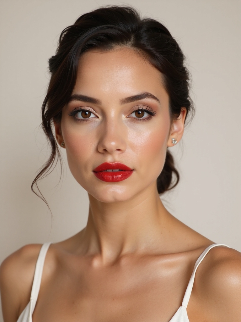 timeless red lips elegance