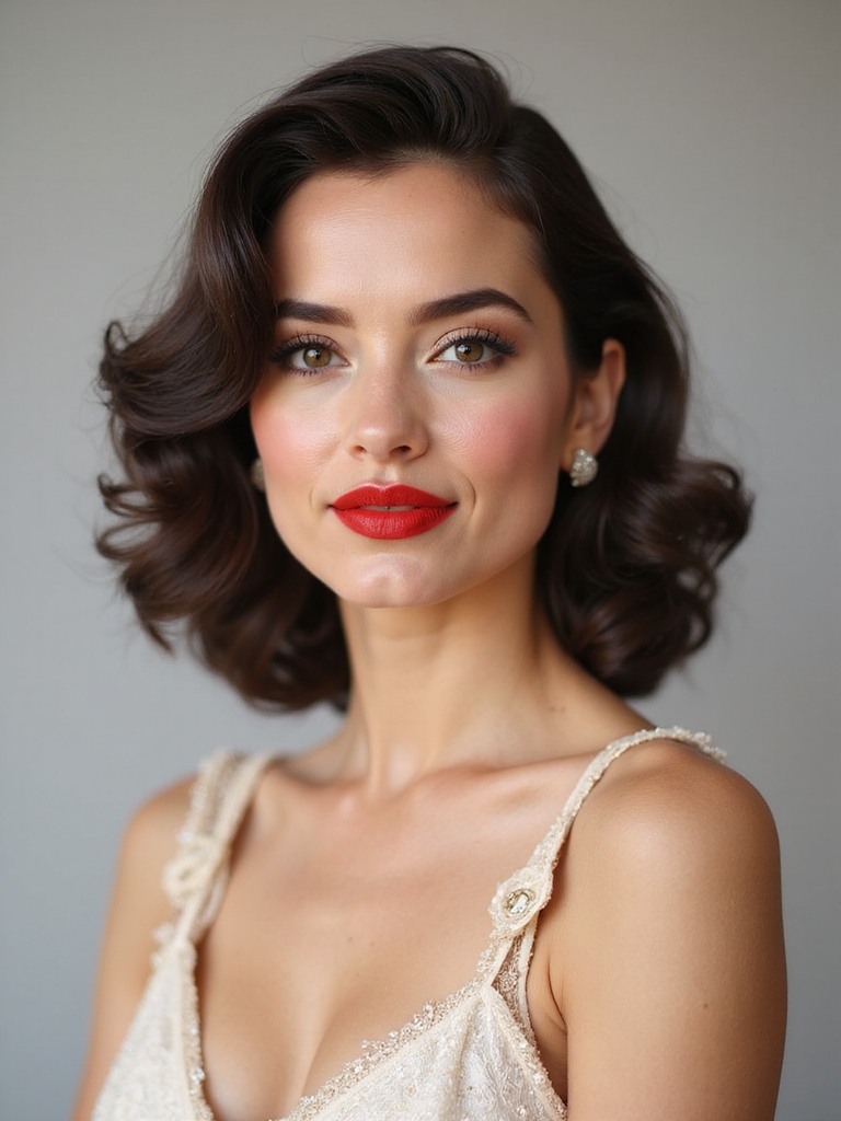 timeless retro bridal glamour