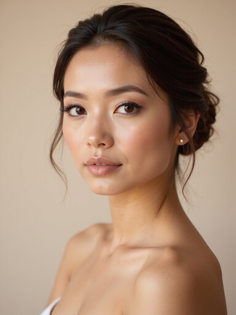 timeless soft matte bridal look