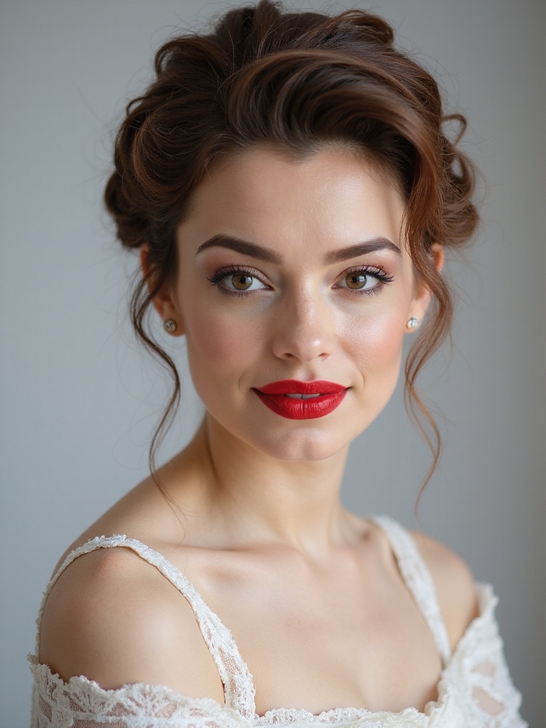 timeless vintage red lips