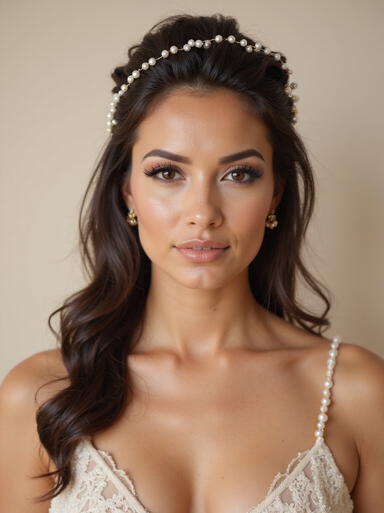 twisted crown with pearls