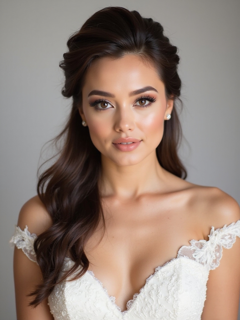 venue themed half updo choices